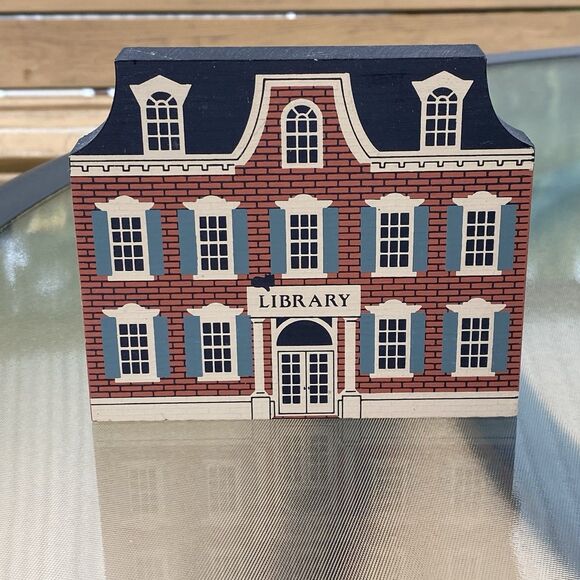 1987 The Cats Meow Main Street Series Franklin Library Shelf Sitter Decor - Picture 1 of 6